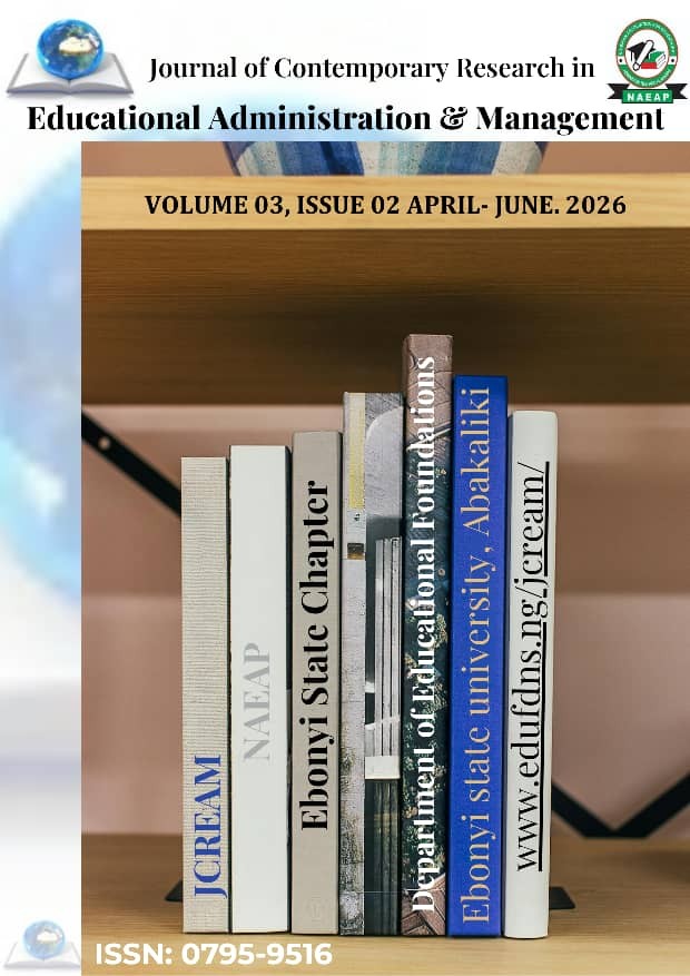 					View Vol. 3 No. 2 (2026): JCREAM VOLUME 3 ISSUE 2 April- June 2026
				